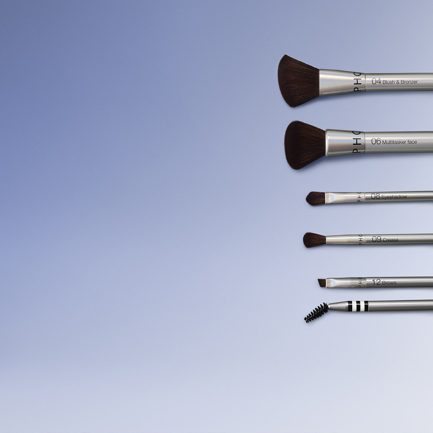 5-Piece Face & Eye Brush Set - S&aelig;t med b&oslash;rster