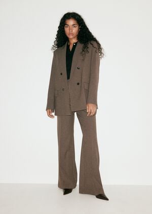 Houndstooth suit trousers