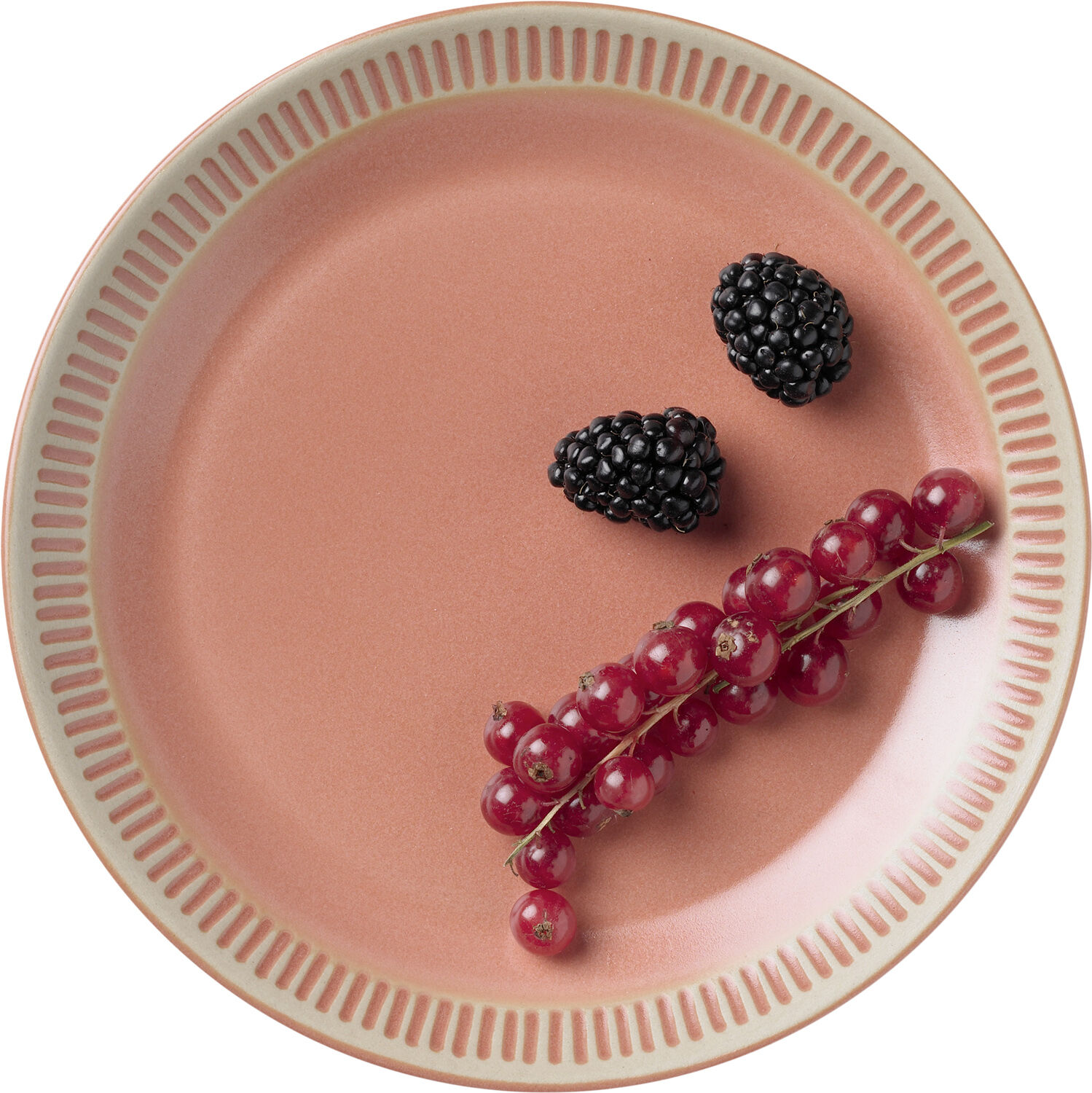 Knabstrup Colorit, tallerken, koral, &Oslash;19 cm