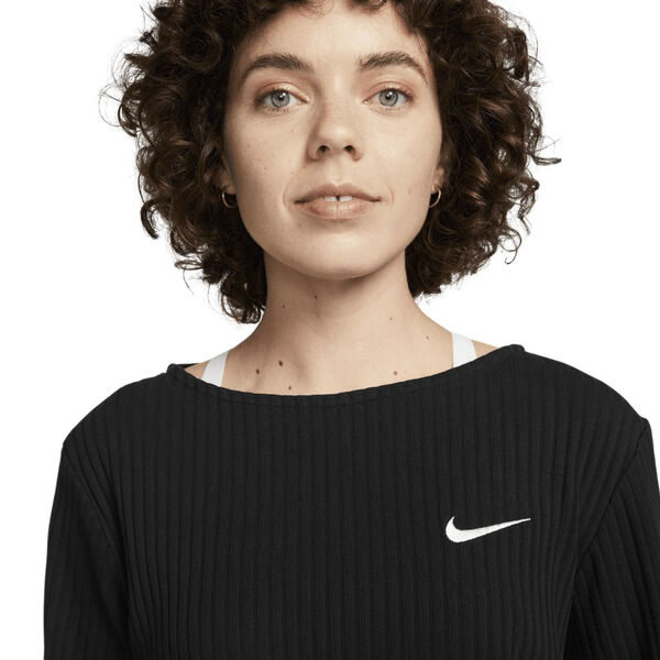 sportswear ribbed jersey long sleeve top