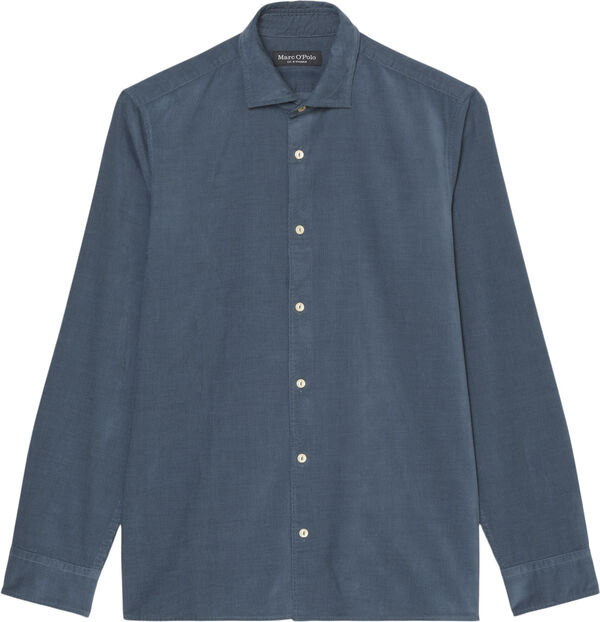Spread collar, long sleeve, round h