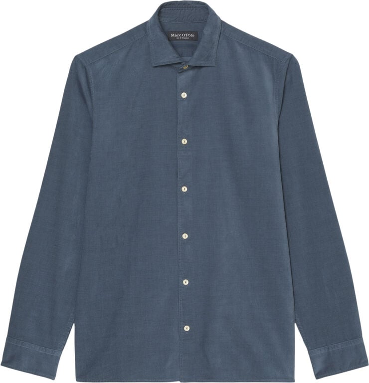 Spread collar, long sleeve, round h