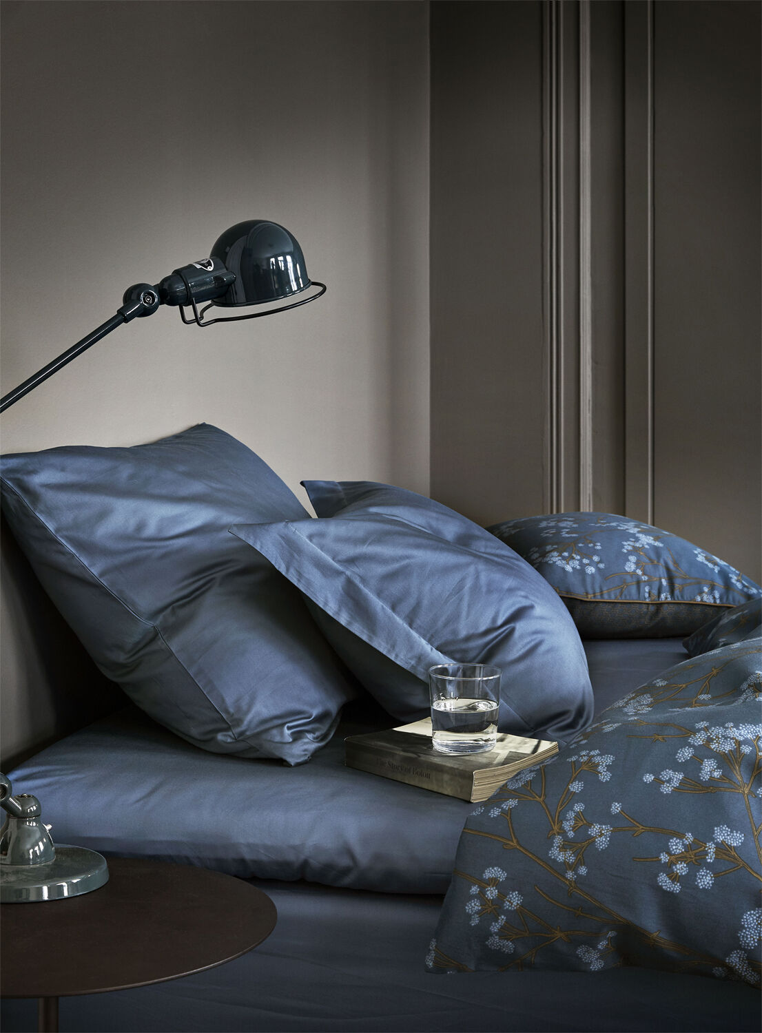 Satin pudebetr&aelig;k bl&aring;