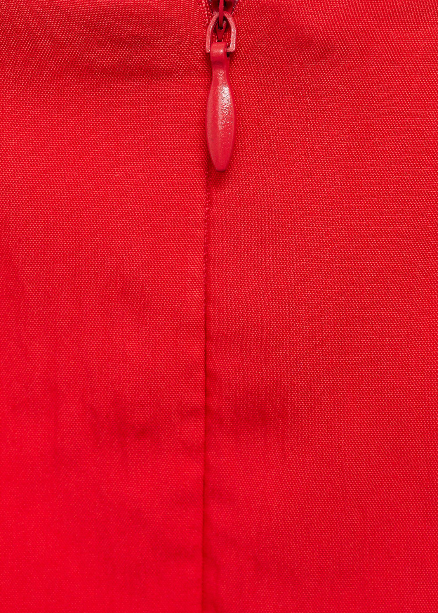 Long dress with gathered hem