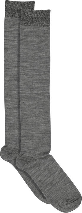 Wool/silk knee socks