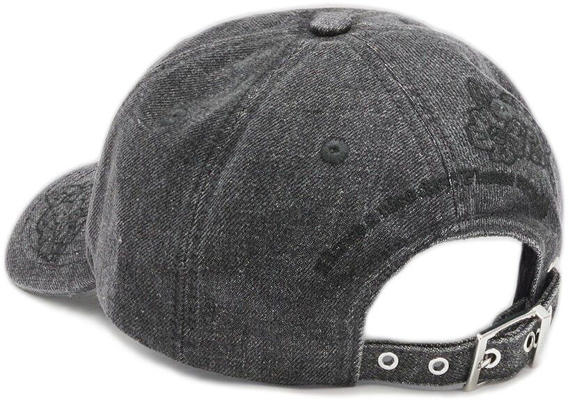 Washed Embroidery Denim Cap