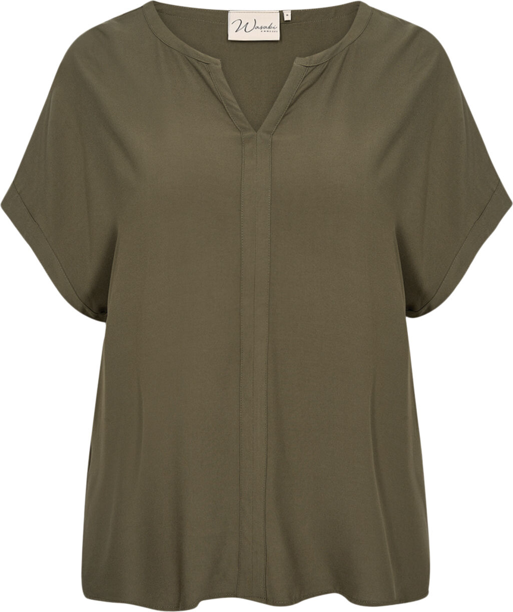 Curvy WA-SIA 1 Bluse M&oslash;rkegr&oslash;n