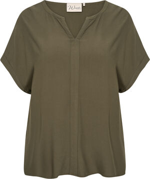 Curvy WA-SIA 1 Bluse Mørkegrøn
