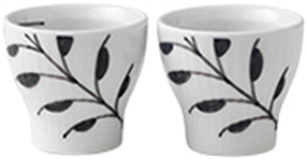 Sort Mega Riflet æggebæger 4,8 cm. 2 stk