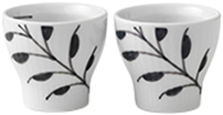 Sort Mega Riflet æggebæger 4,8 cm. 2 stk