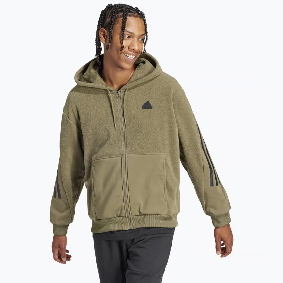 Future Icons 3-Stripes Full Zip H&aelig;ttetr&oslash;je