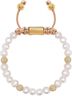 Women's Beaded Bracelet with Pearl and Gold