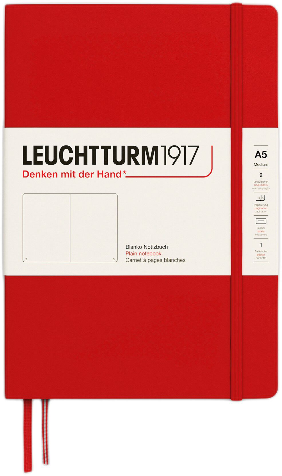 LT1917 Notesbog HC Blank A5 /Medium Cherry 373976