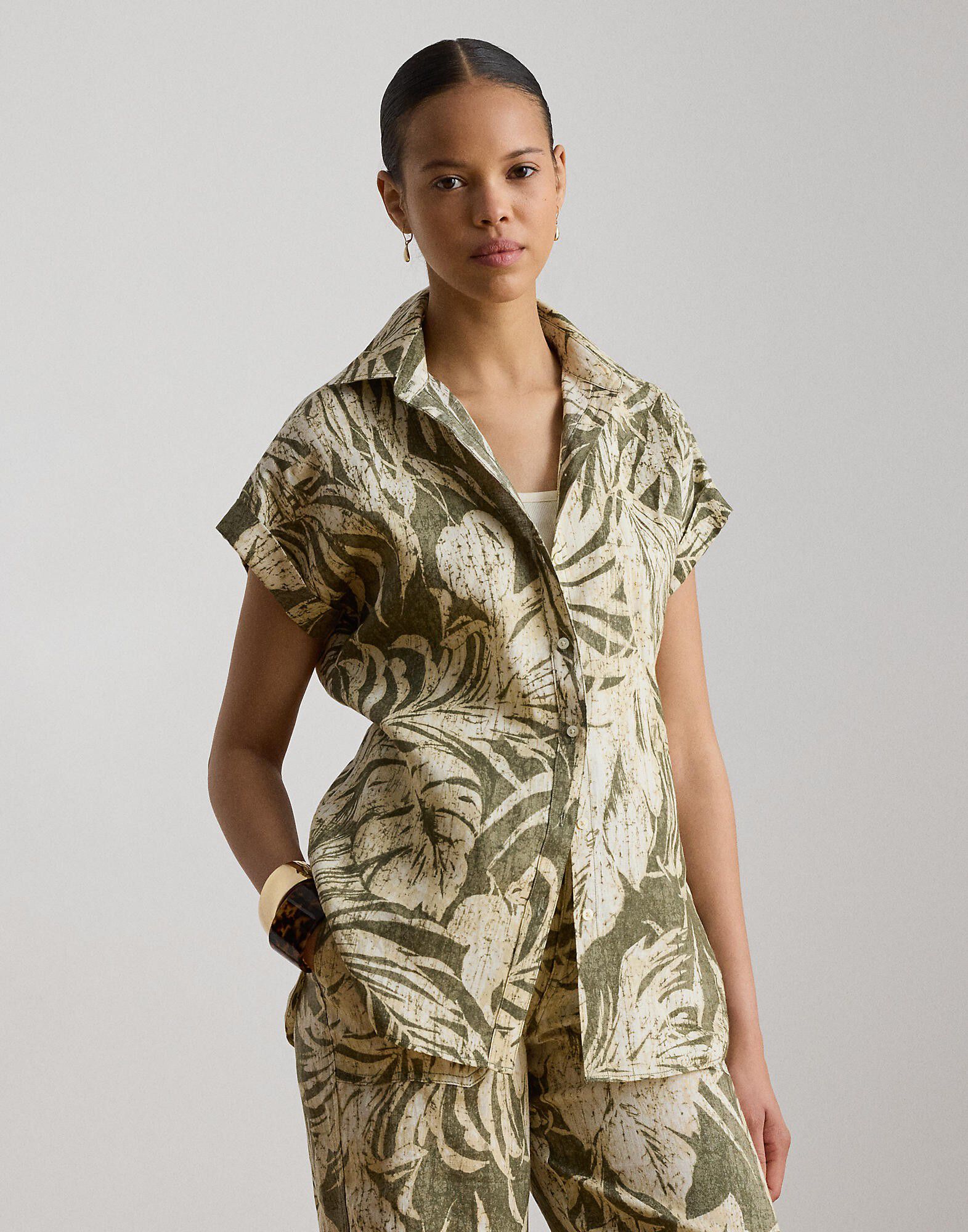 Relaxed Fit Print Short-Sleeve Shirt