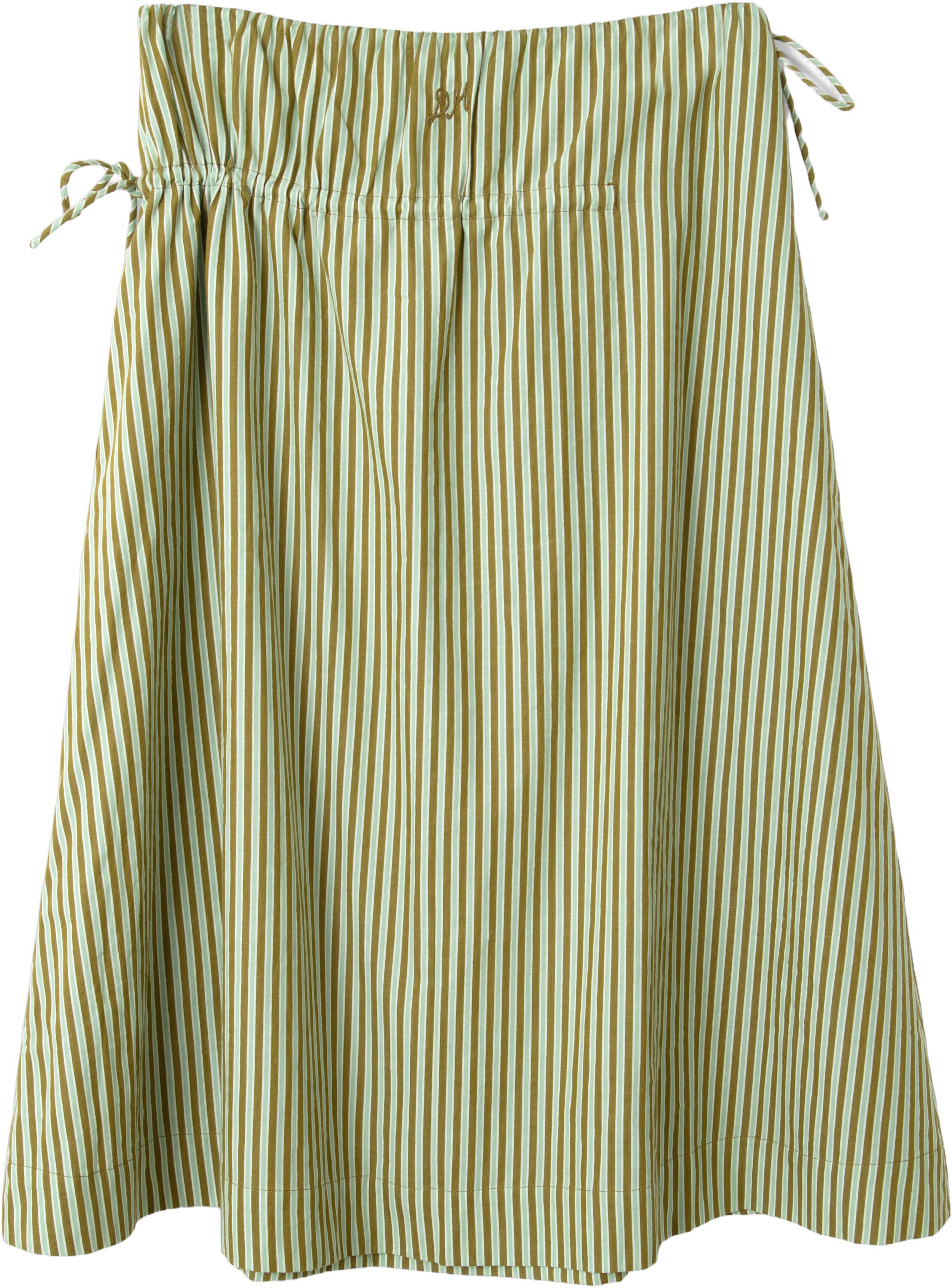 CASPIA VOLUME MIDI SKIRT - BASIL STRIPE
