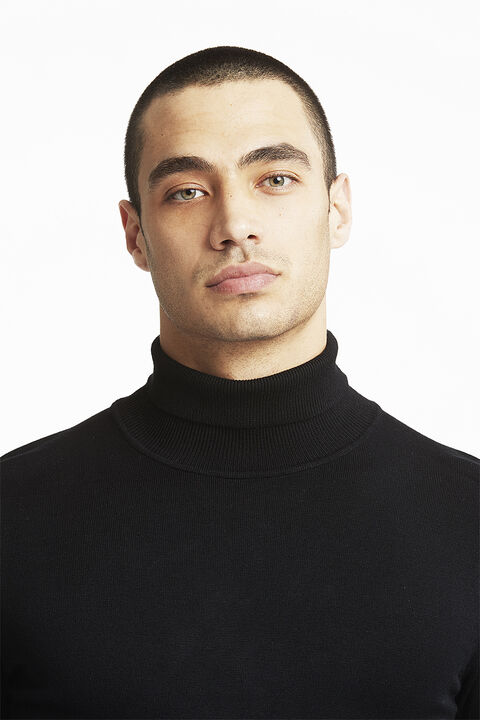 Ecovero L/S roll neck knit