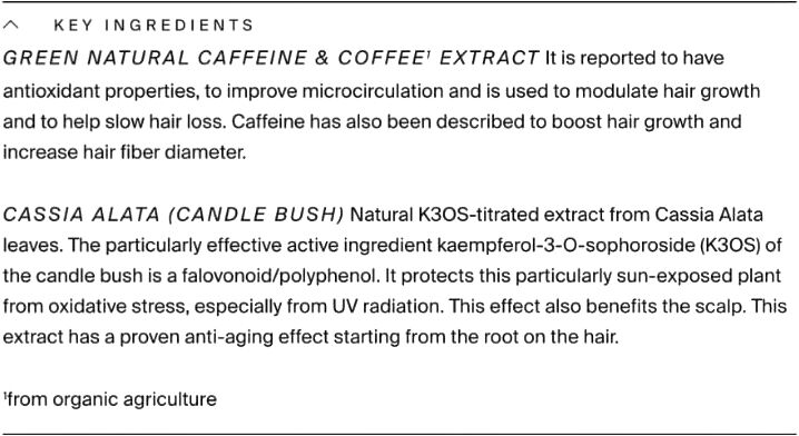 Organic Phytonutrient Caffeine Infusion 100 ml.