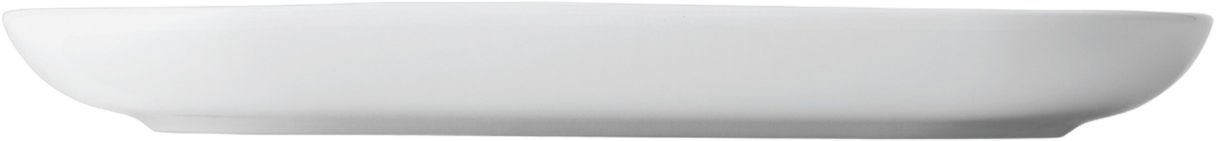 Hvid Riflet fad, 23 cm