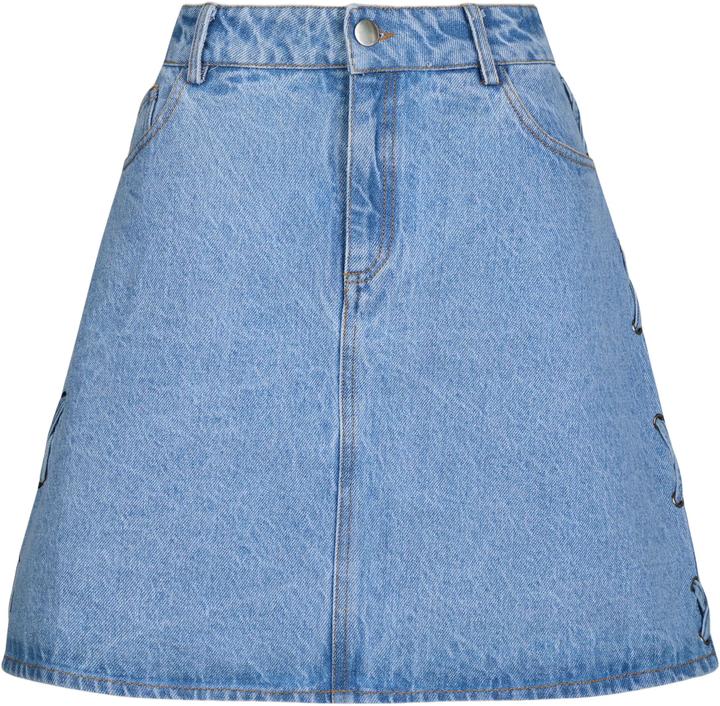 Kessia Denim Lace-up Skirt