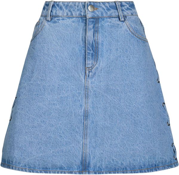Kessia Denim Lace-up Skirt