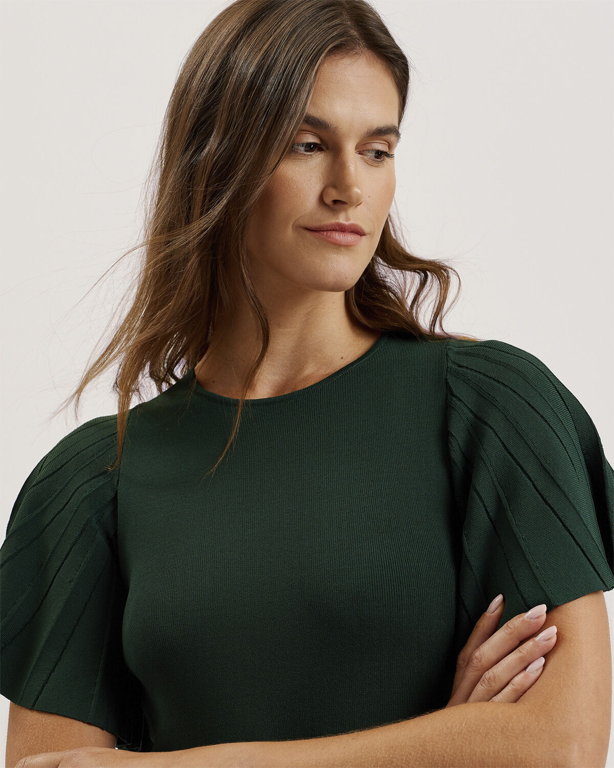 ALENHA Knitted Angel Sleeve Mini Dr