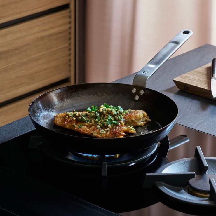 Stegepande - carbonstål - 24 cm