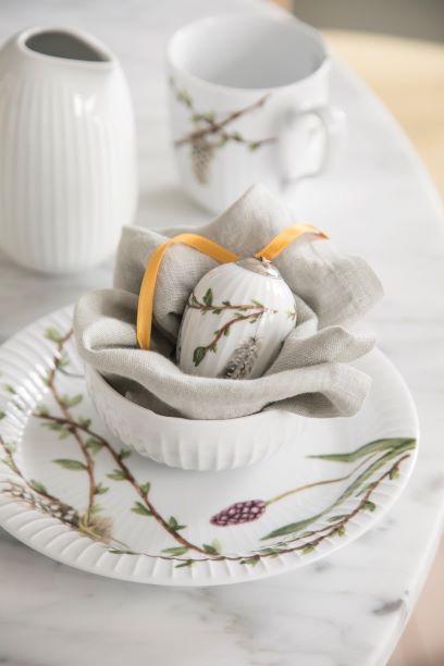 Hammersh&oslash;i Easter Tallerken &Oslash;22 cm hvid med dekoration