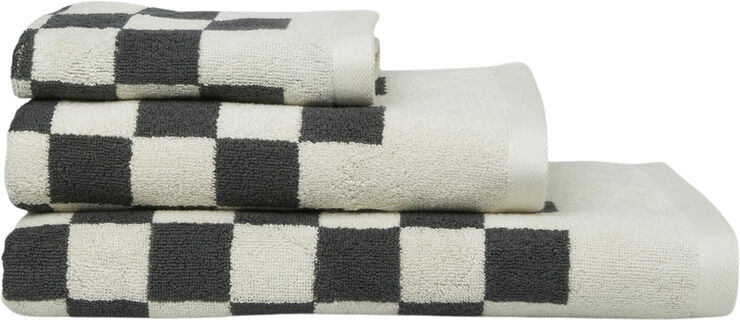 Checker Guest towel Anthracite