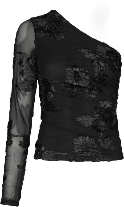 Friana Big Flower Mesh Blouse