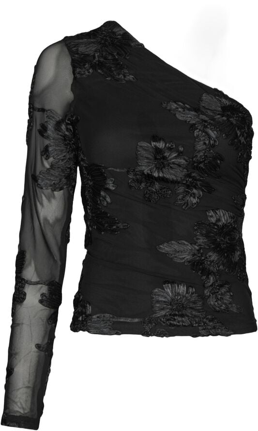 Friana Big Flower Mesh Blouse