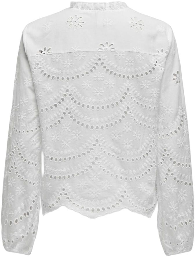 ONLBINE LALISA LS V-NECK EMB TOP WV
