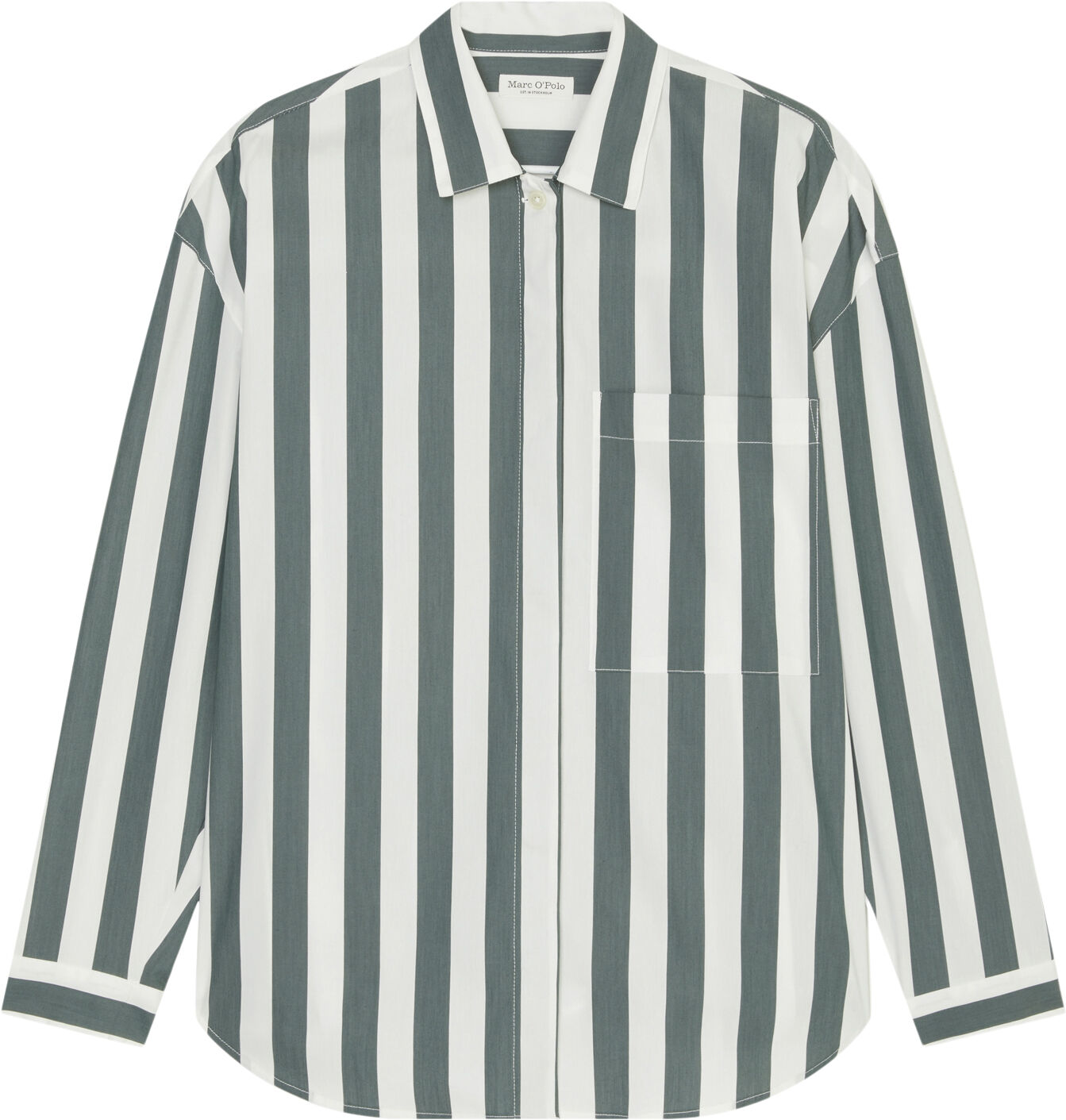 Blouse, oversized shape, kent colla