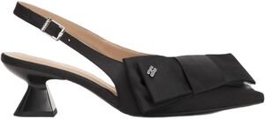 Big Bow Kitten Heel Pump Satin