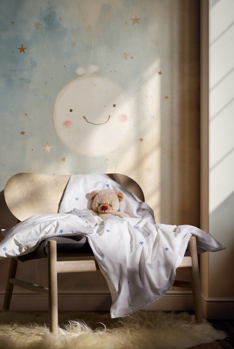 Daisy Senget&oslash;j Baby 70x100 cm hvid/lys bl&aring;