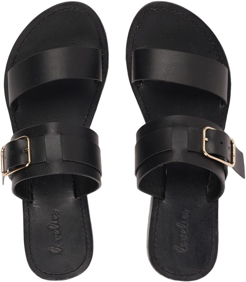 LACCO - ADJUSTABLE LEATHER SANDAL W/ LARGE BUCKLE