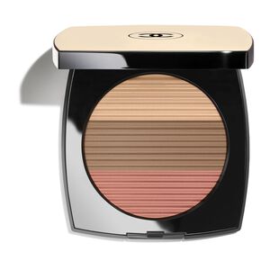 EN HARMONI AF TRE PUDDERE FOR SUND GL&Oslash;D. BRONZER, BLUSH, HIGHLIGHTER