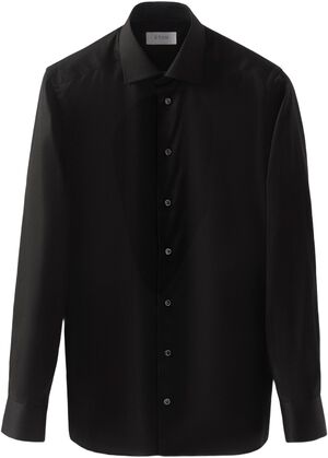 Black Signature Twill Shirt - Contemporary Fit