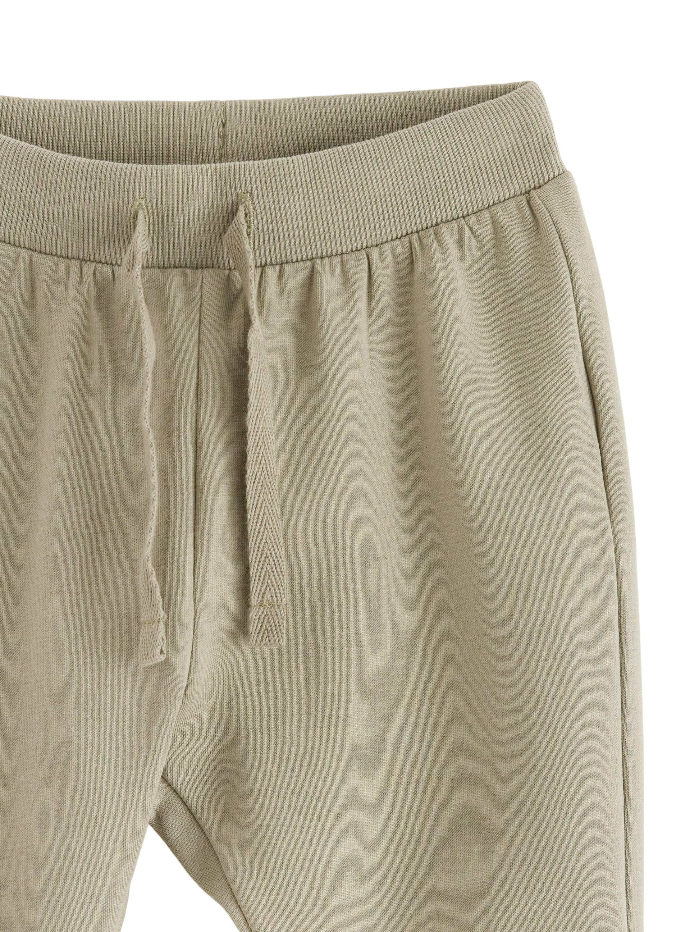 Joggers in cotton with soft, brushe