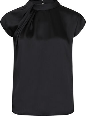 Fleur Drapy Satin Blouse