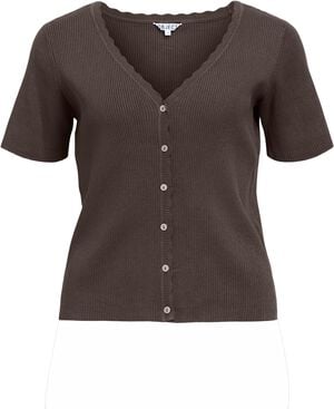 OBJKELLY S/S RE V-NECK CARDIGAN NOO