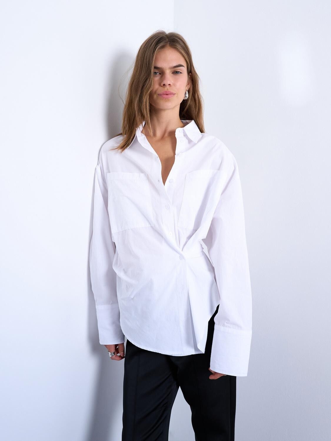 TSHILDA LS ASYMMETRIC SHIRT WVN