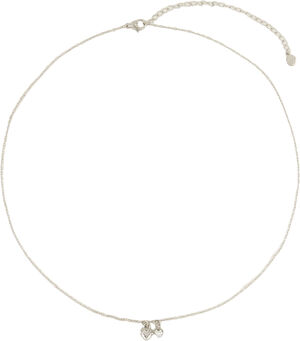 Two rhinestone heart necklace