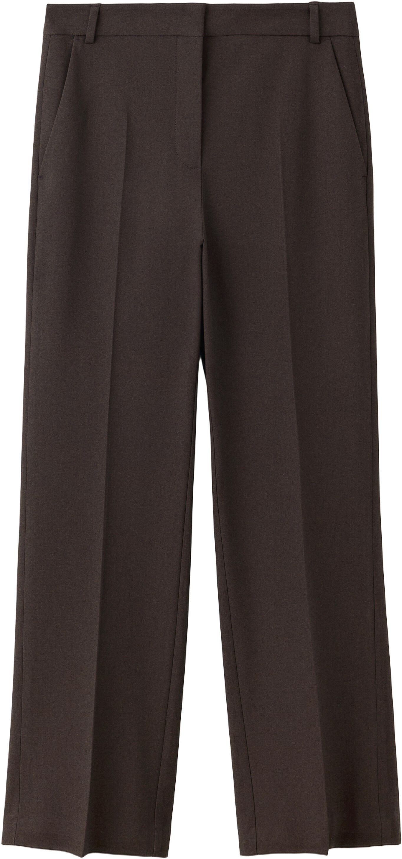 Straight mid-rise trousers