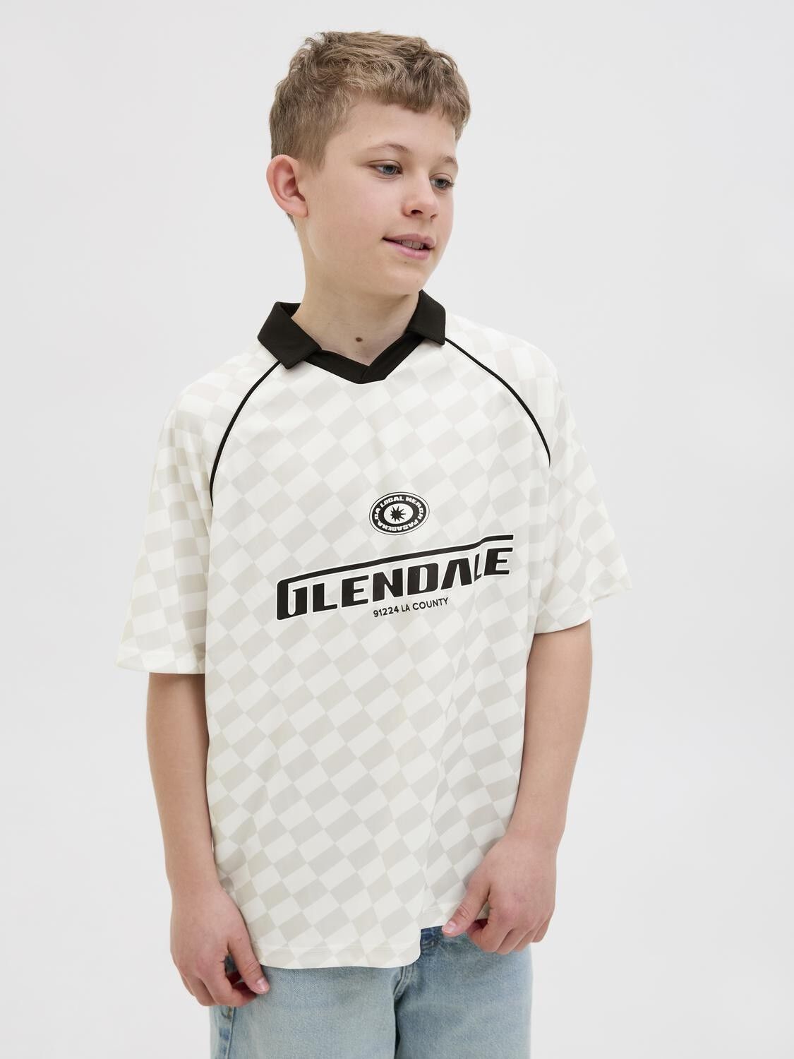 JCOLIDO AOP MESH OPEN COLLAR POLO J