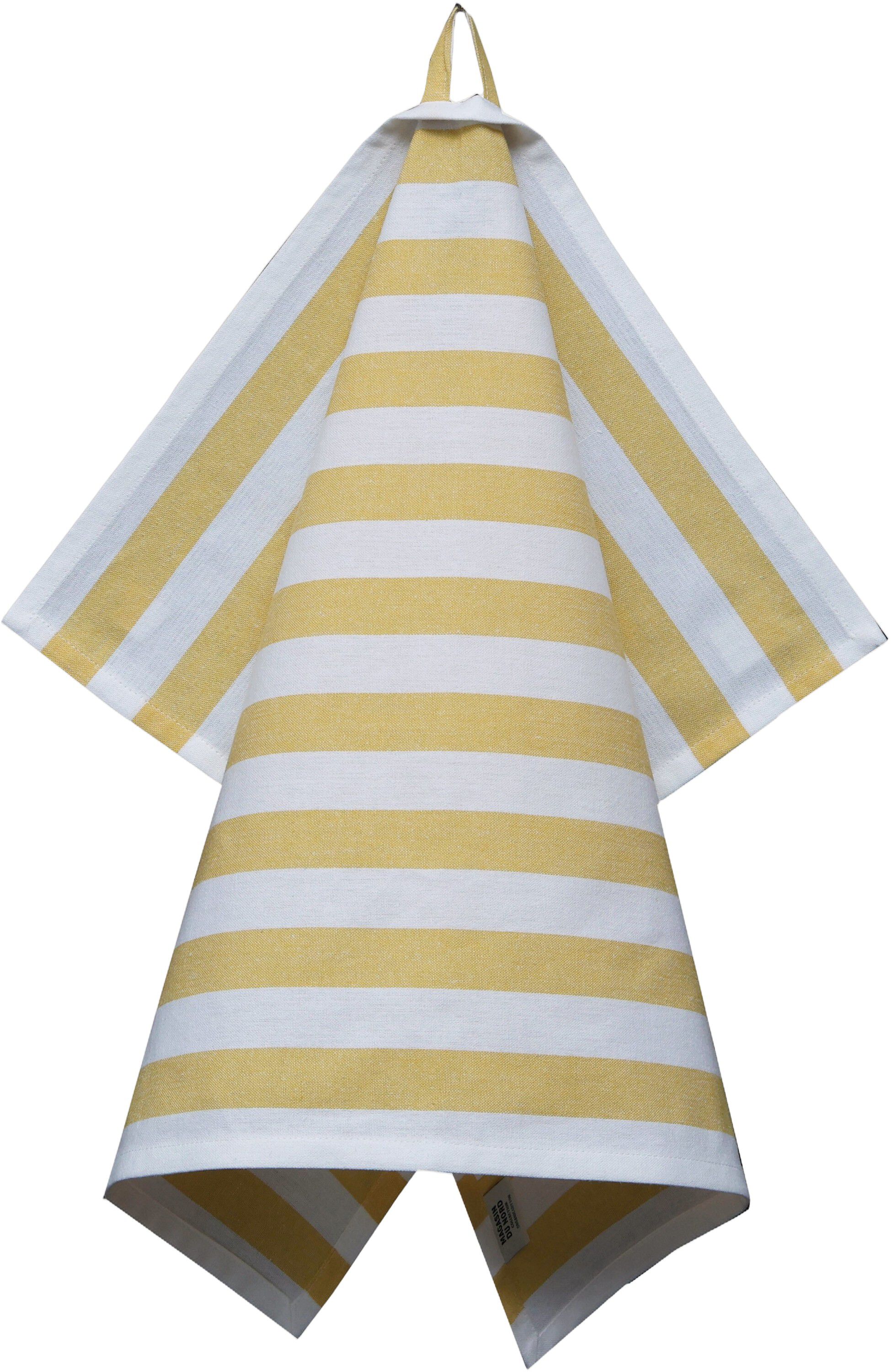 Tea Towels 50x70 cm BIRK -Stripe Yelow