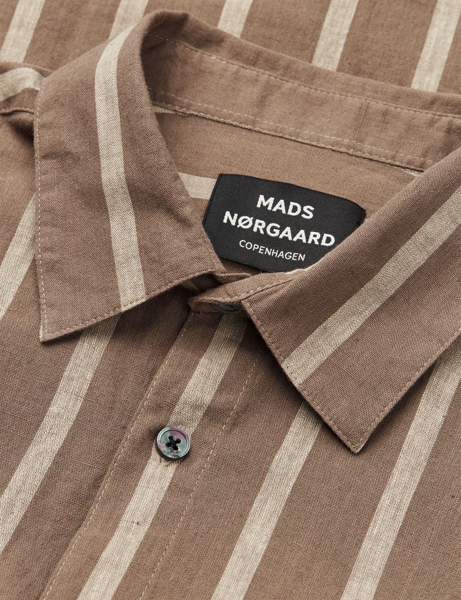 Cotton Linen Victor Stripe Shirt SS