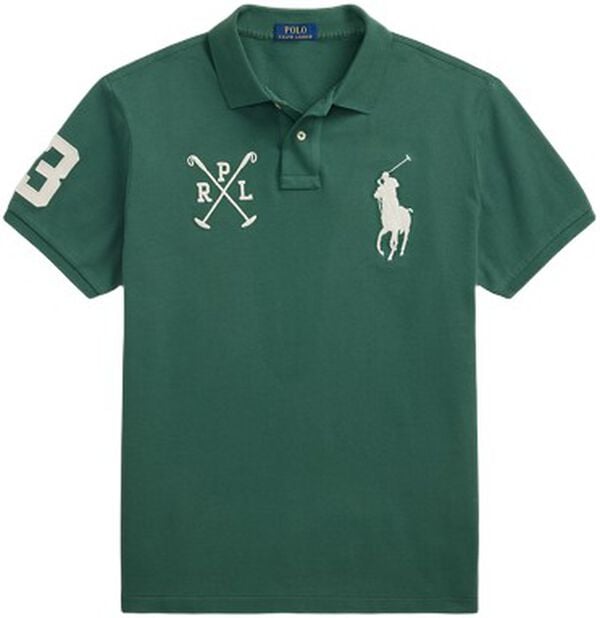 Custom Slim Fit Big Pony Mesh Polo Shirt