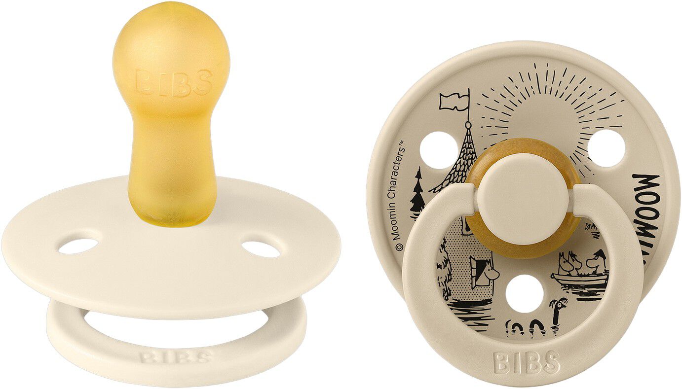 BIBS x Moomins Pacifier Colour Snorkmaiden 2 PACK Latex Size