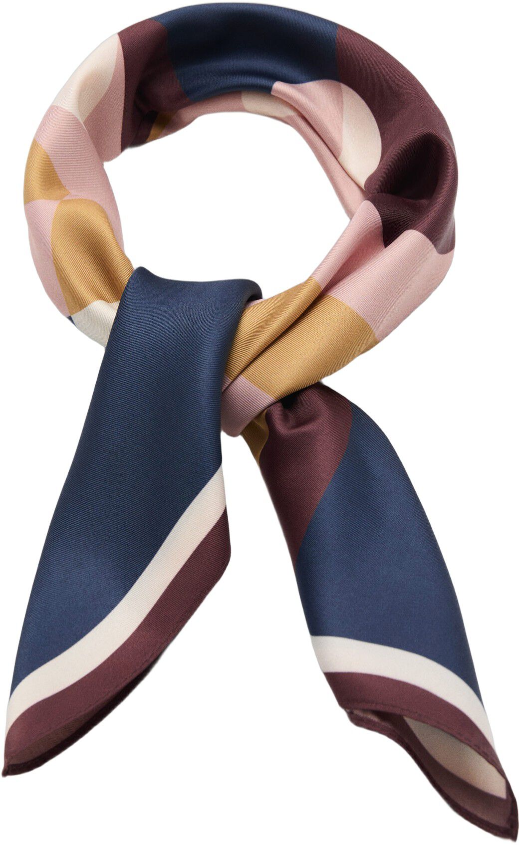 Geometric printed foulard