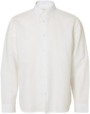 SLHREGCLAY LINENBLEND LS SHIRT CLA